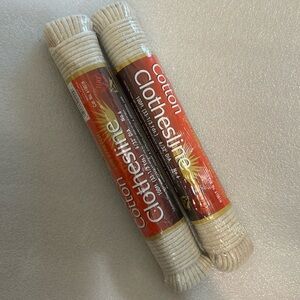 Cotton Clothesline-100ft -2 packs- white color